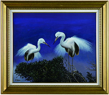 最優秀賞　油彩画「白鷺」
