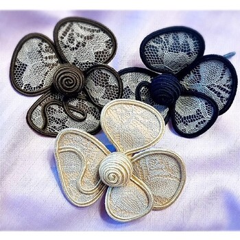 フランス製コードで作る大人の コサージュ